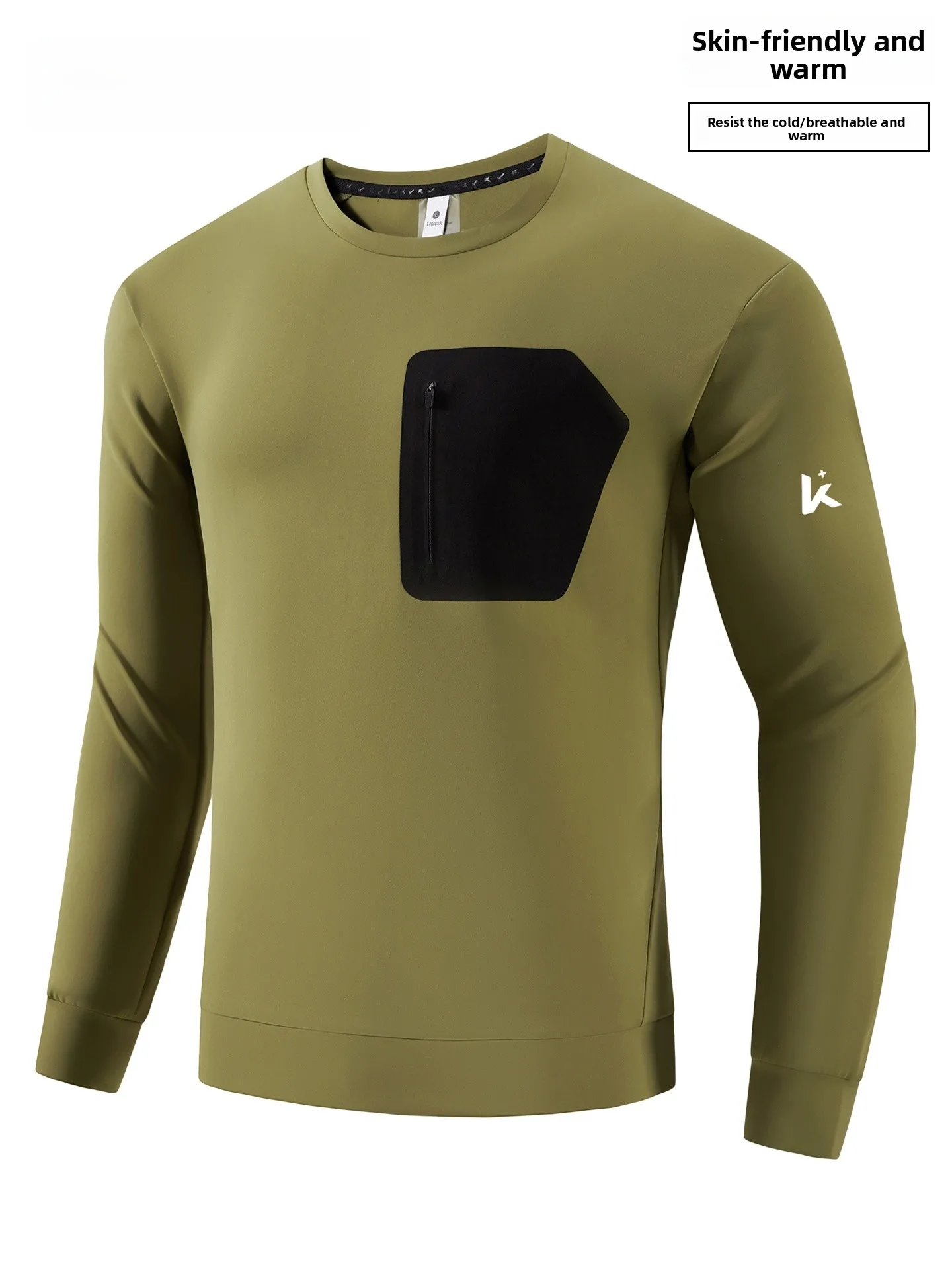 

Men's Fitn Training Long Sve Top Lightweight Outdoor High Elastici Soft Comfortable Polyester Lycra Blend