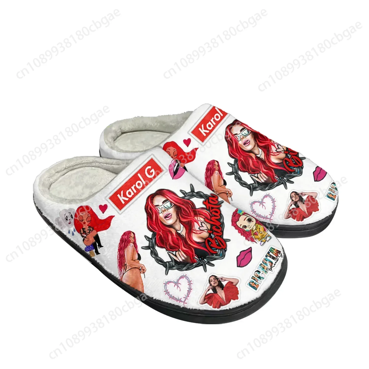 

Karol G Bichota Home Cotton Slippers Mens Womens Thermal Indoor Slipper Customized DIY Shoe Plush Bedroom Casual Keep Warm Shoes