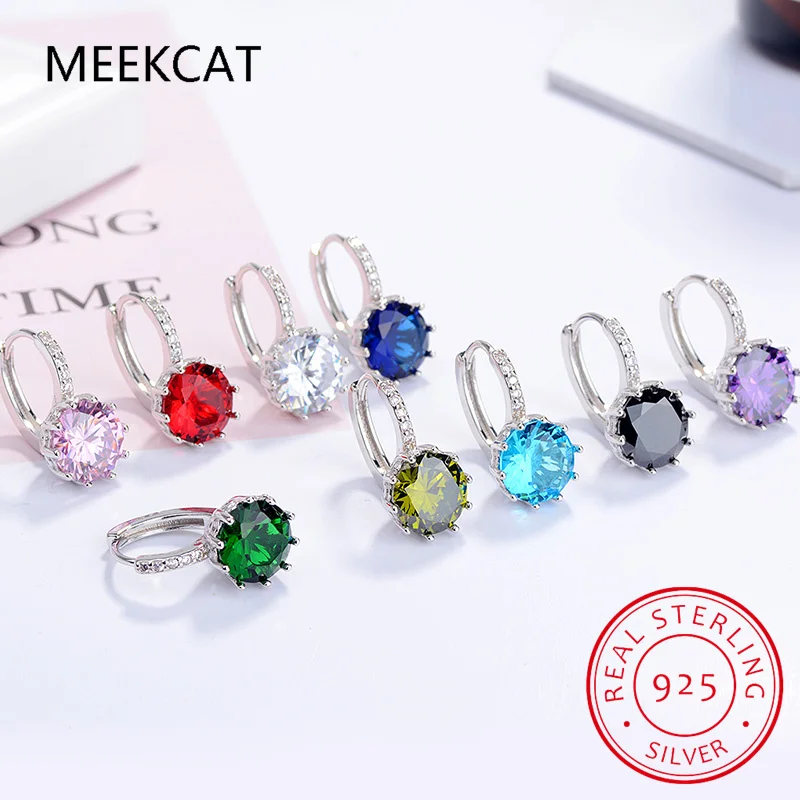 Moissanite EF Color VVS1 Total 2.0ct 925 Silver Drop Earring 18K Gold Plated Diamond Test Passed Jewelry Woman Girl Gift