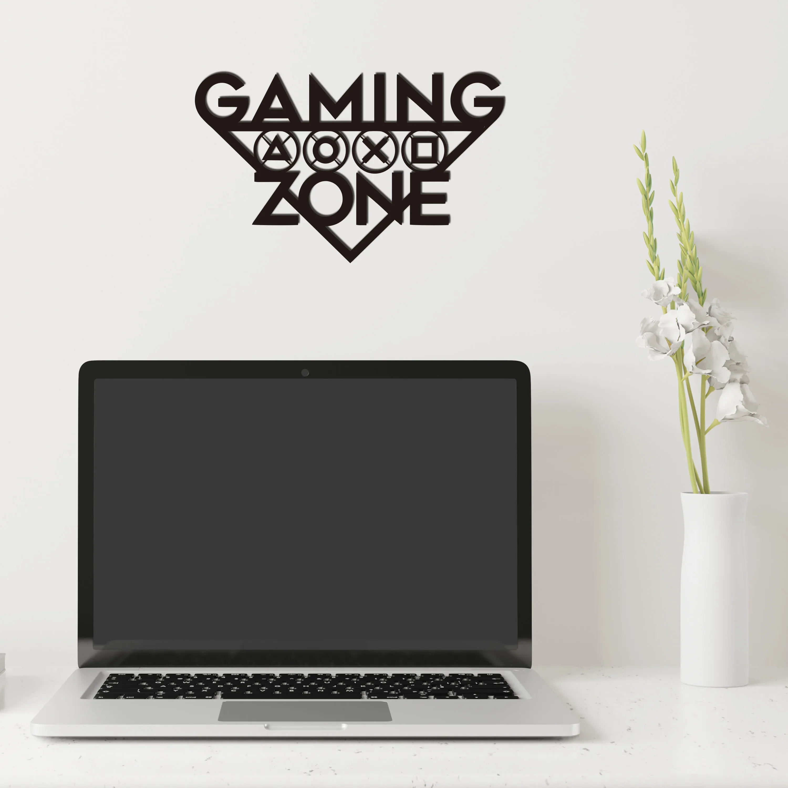 1pc Gaming Zone Wall Hanging Art, Gamer Metal Wall Mounted Decor, Gamer Room Sign, Gaming Room Metal Wall Decor, Playroom Decor