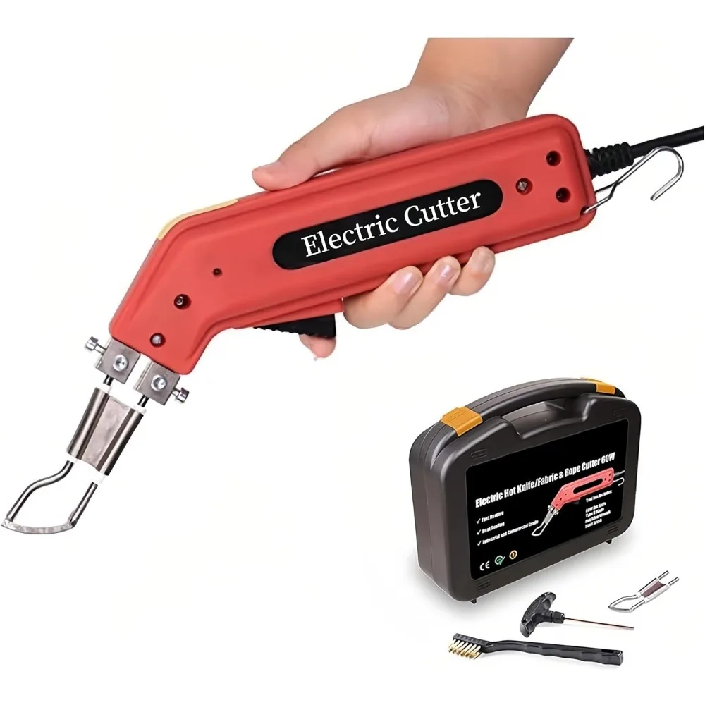 

Handheld Electric Hot Knife Cutter and Heat Sealer Rope Healing Professional Hot Cutting Knife Fabric Cloth Cutter
