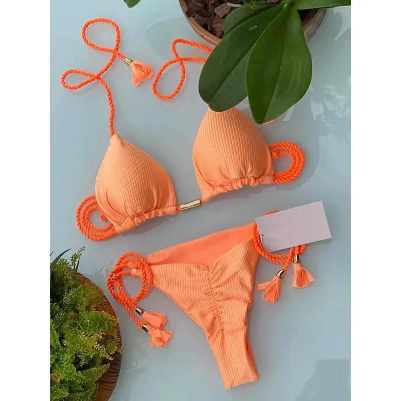 Bright Bikini set 2022 swimsuit swimwear women sexy bathing suits two-piece bikini triangle bandage mealianbikini beachwear