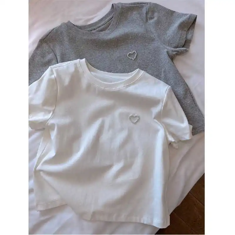 Casual Solid Color Women's Short Sleeved Loose Round Neck Plus Size Simple Tops Summer Commuting All Match T-shirts