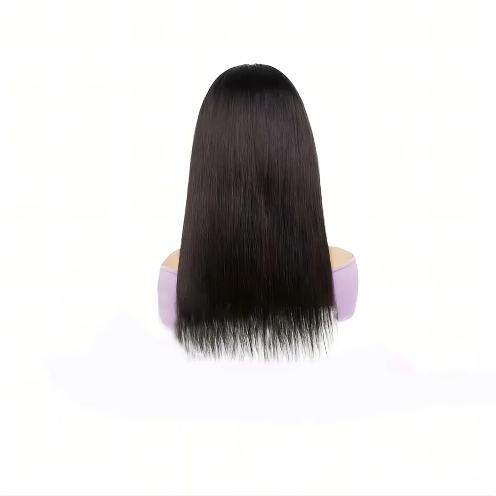 Tief gewellte Echthaar-Perücke, halb gelockt, mit Stirnband, Jerry-Locken, maschinell gewellte Haare, sofort tragbare Perücken für Frauen, Ausverkauf.