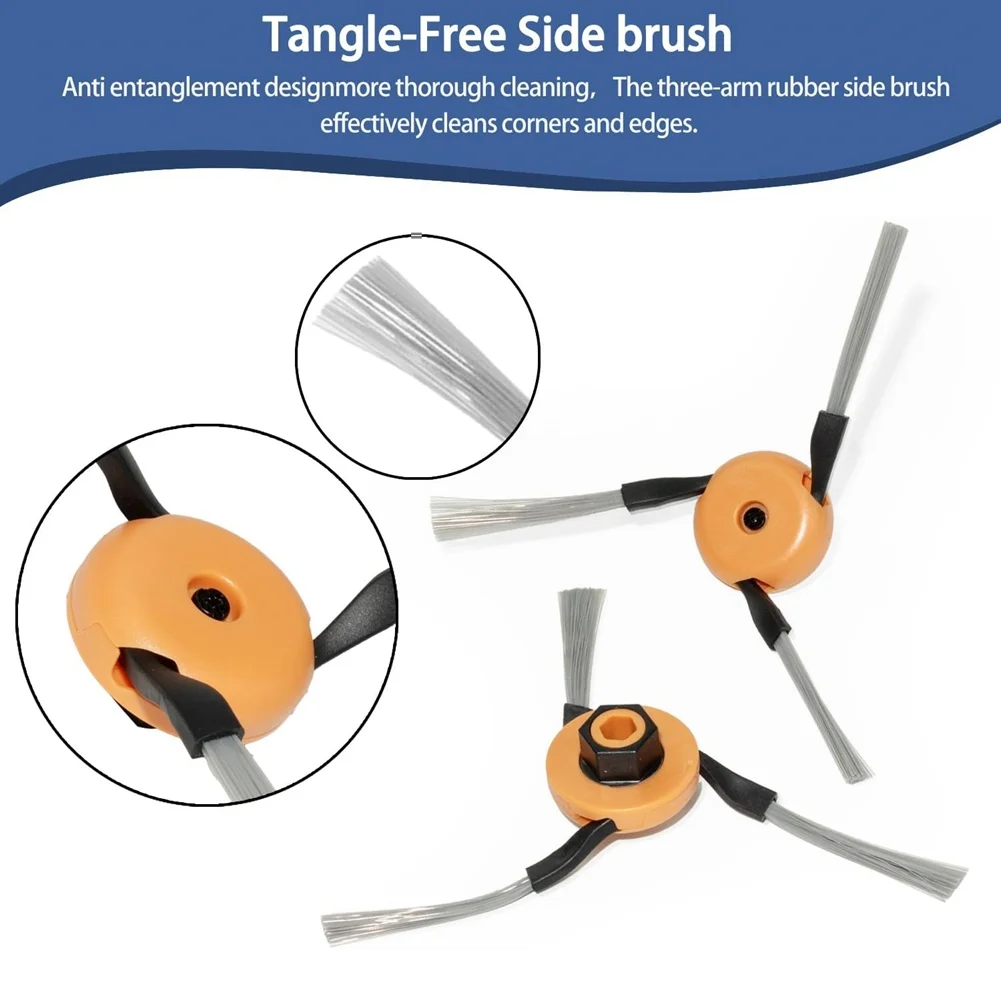 A52Q-Ersatz-Zubehörset für Dreame X60 Max Ultra, 1 Hauptbürste, 2 HEPA-Filter, 4 Wischpads, 2 Seitenbürsten, 2 Staubbeutel – Detail 5