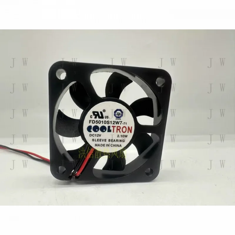 DDW   1PCS for COOLTRON FD5010S12W7-71 DC12V 2.10W 2-wire cooling fan 50*10MM