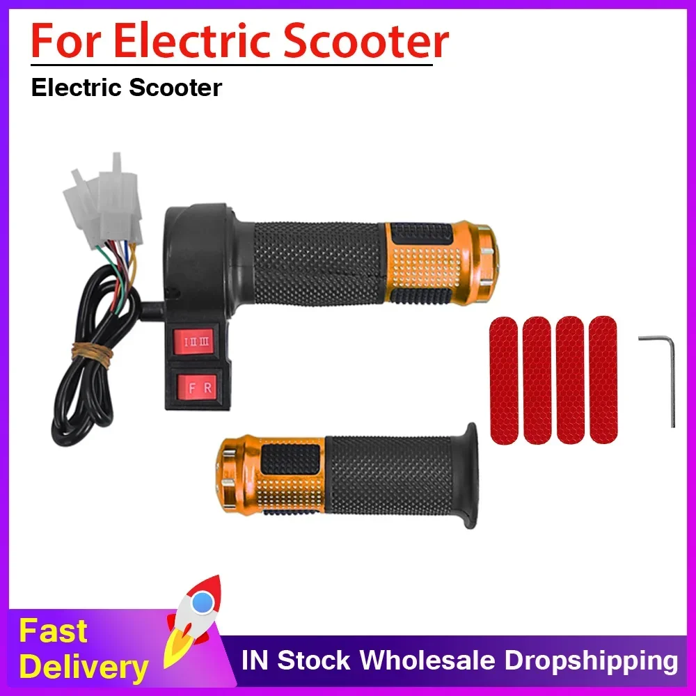 Bicicleta elétrica 24v 36v 48v 60v 72v acelerador de polegar com alça apertos dedo acelerador torção para triciclo/e-scooter