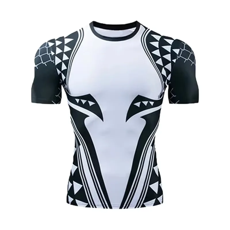 2026 Herren Nightwing Kompressions-Shirt Kurzarm Superhelden-Cosplay-Oberteil Schnelltrocknendes Fitness-Rashguard T-Shirt für das Training – Detail 6