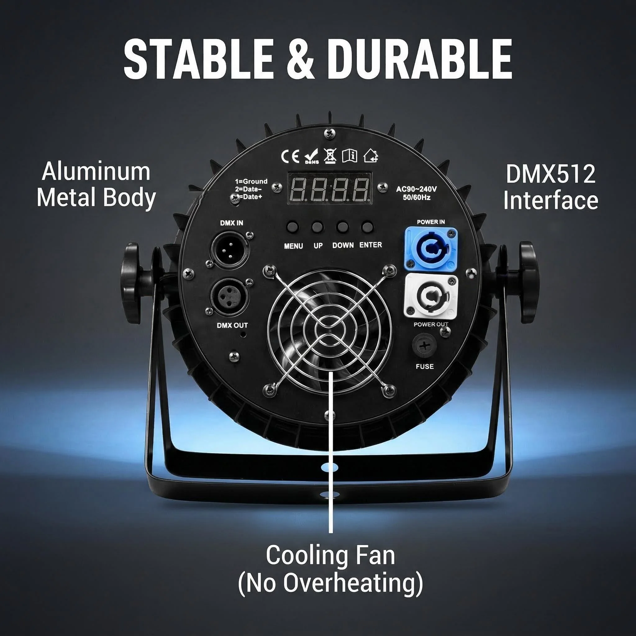 Aluminum LED Par light 24x18W RGBWA UV 6in1 led Stage light  profession Stage lighting  dj wash light