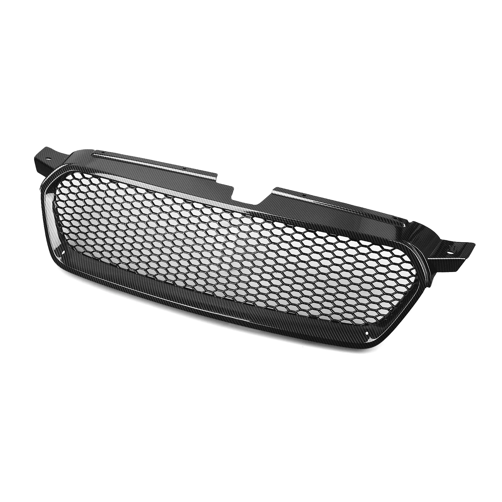 For Subaru Legacy 2008-2009 Front Grille Racing Grill Carbon Fiber Look/Gloss/Matte Black Upper Bumper Hood Mesh Grid