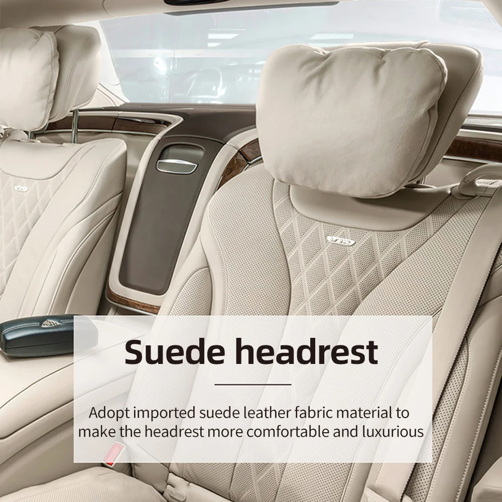 Top Quality Car Headrest Neck Support Seat Soft Neck Pillow Breathable For Maybach S Class Design Universal Protector Neck