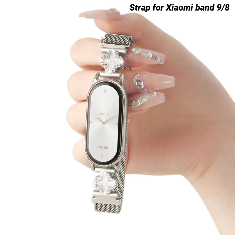 

Metal Strap For Xiaomi band 9 Magnetic Watchband for Xiaomi band 9 Woman Wristband Smartwatch Sport Correa Bracelet