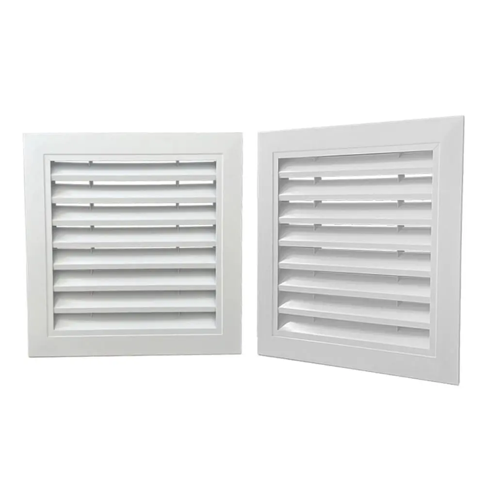 New Aluminum Alloy Air Vent Grille White Square Gable Vent Ventilation Grille Houses