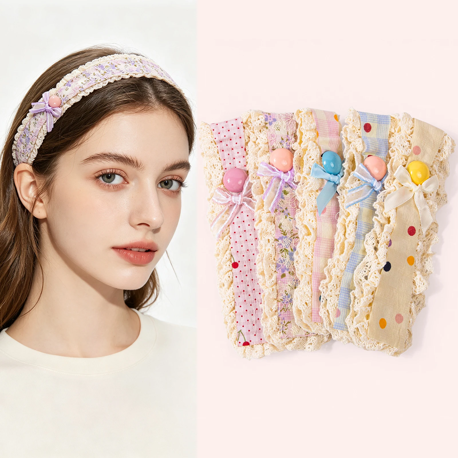 1-5-pecas-tiara-de-tecido-com-renda-e-velcro-com-estampa-de-bolinhas-xadrez-e-flores-laco-acessorio-de-cabelo-diario-para-meninas
