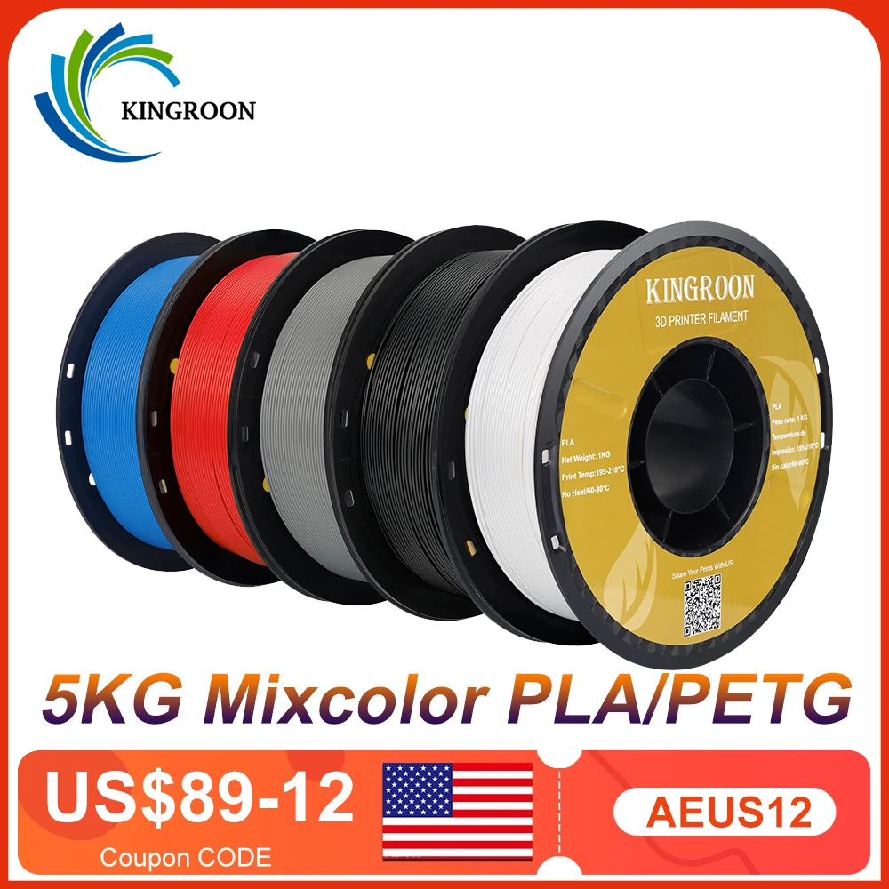 Eco-Friendly 5KG PLA PETG TPU Filament Set