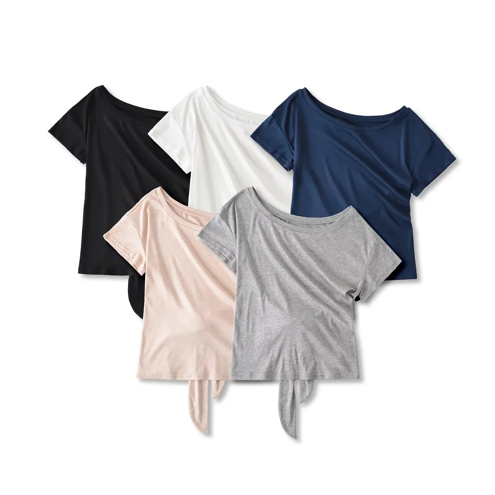 

Hot girl off-shoulder short-sleeve slim-fit T-shirt women's summer pure desire style tight-fitting slimming base shirt short WV