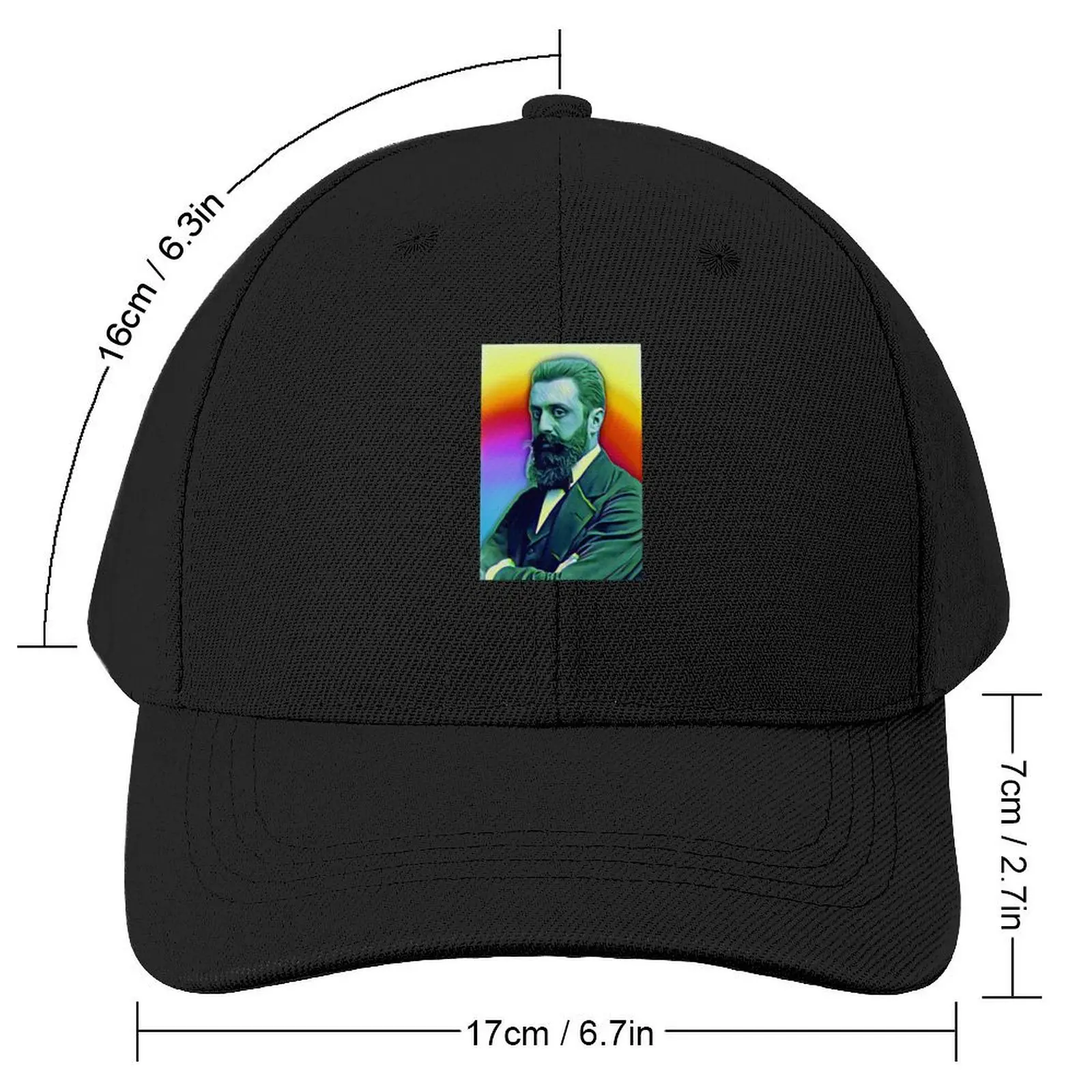 Theodor Herzl Artwork Theodor Herzl Portrait Theodor Herzl Wall Art Baseball Cap Icon Women's Hats For The Sun Men's