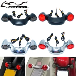 Motorcycle Rear Turn Signal Brake Light Bar Lamp License Plate Light For Harley Touring Street Road Glide CVO Custom FLTRX 10-Up