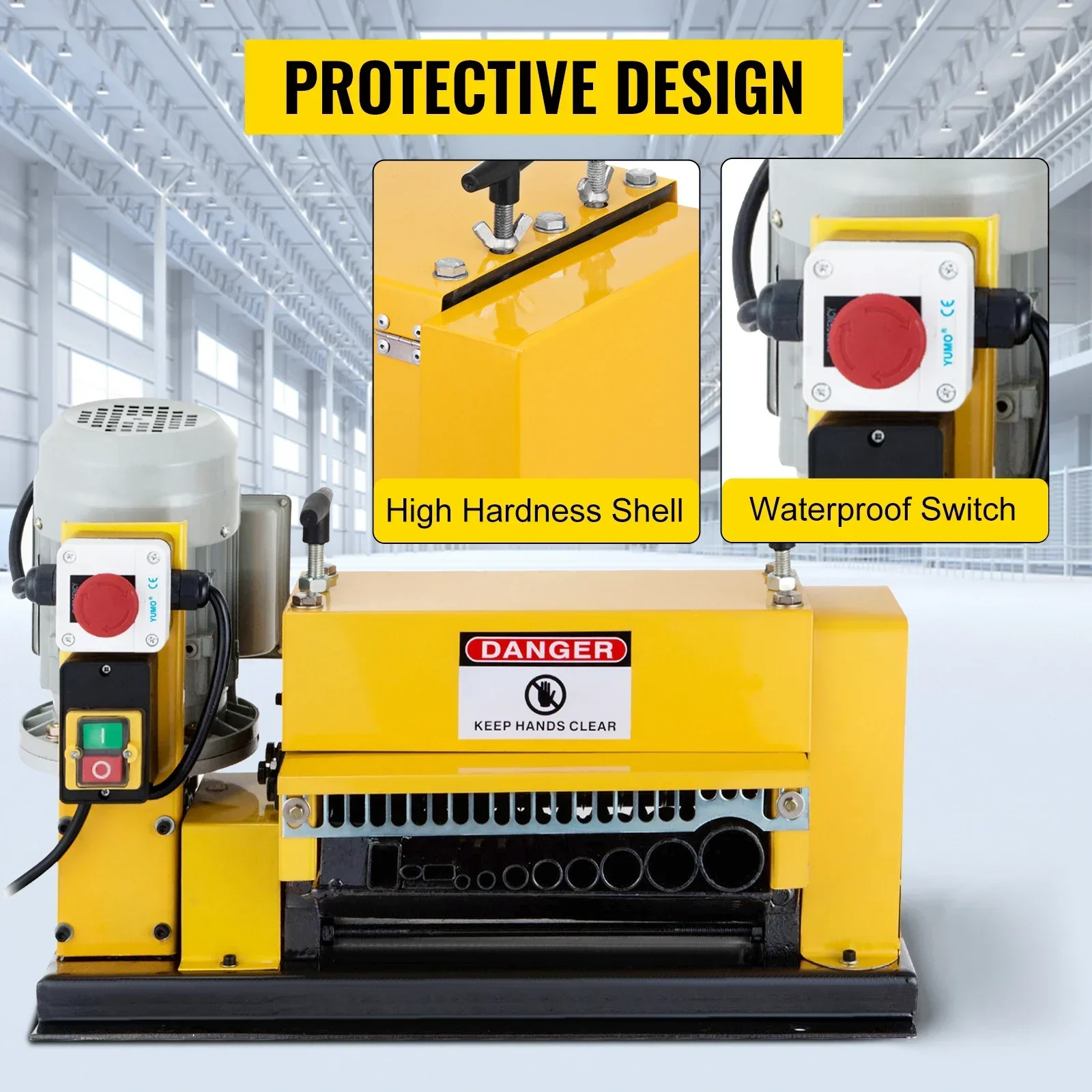SIHAO Elektrische automatische Abisoliermaschine, Drahtbereich 1–38 mm, 11 Kanäle, elektrischer Abisolierer für Kupferdraht und Kabel mit 10 Klingen – Detail 7