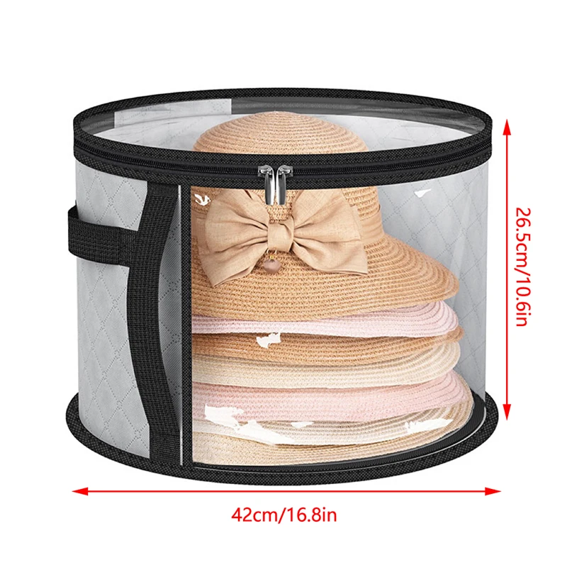 Holder Bag Felt Storage Box Dust Case Household Goods Sundries Storage Hats Bucket Clothes Organizers Large Capacity Travel Bags