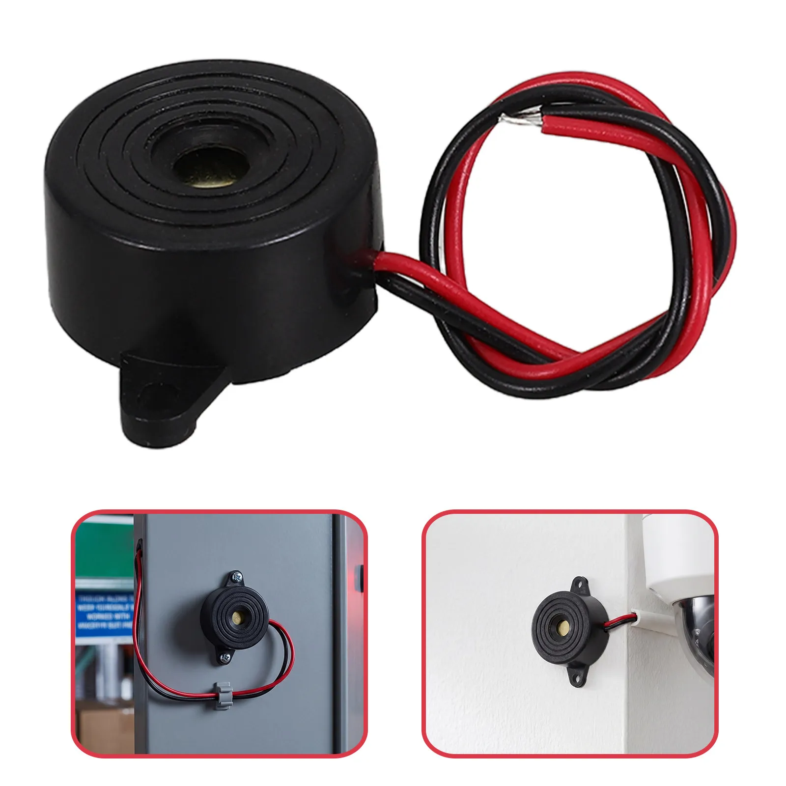5Pcs High Decibel Electric Buzzer Continuous Sound Alarm Module 3-24V Dc Wired Piezo Buzzer for Physics Lab Boat Industrial Use