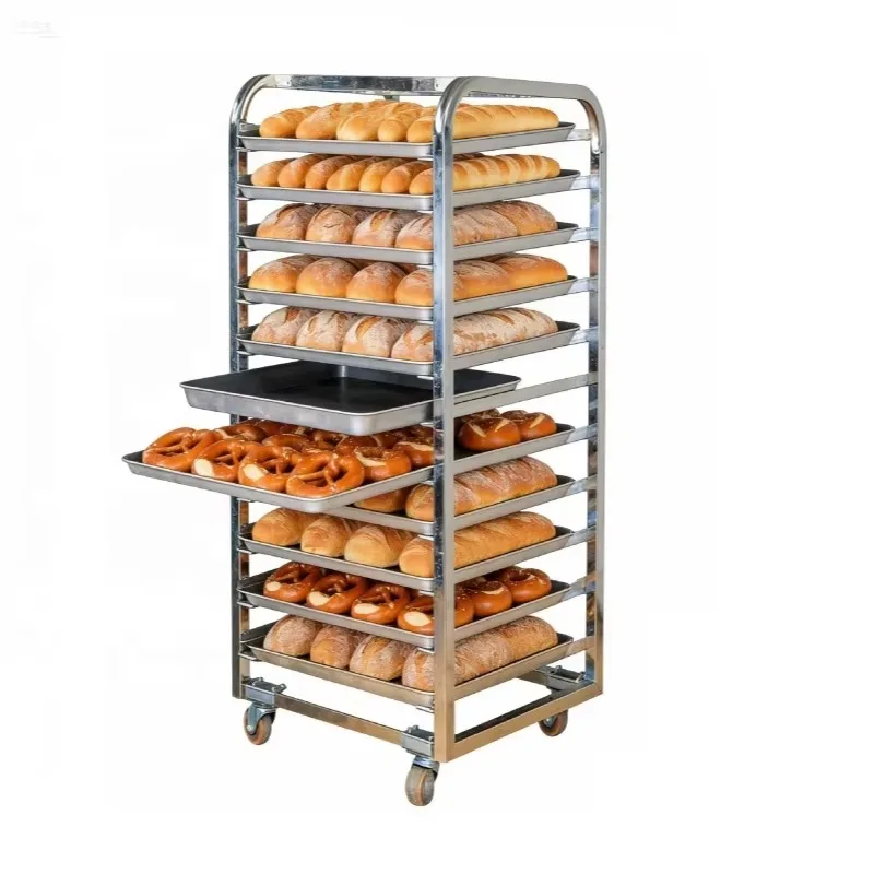 Multi-layers Durable Rotary Oven Bakery Cart Tray Baking Rack Cooling Rack Cart Baking Pan Trolley Bun Pan Sheet Pan Rack Cart