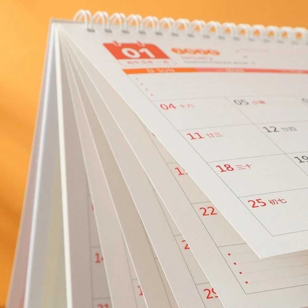 

Китайский Новый Год Стиль 2026 Настольный Календарь Катушка Переплет Месяц Дата Дисплей Лошадь Год Календарь Мультфильм Пони