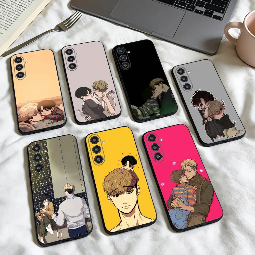 

K-Killing Comics Stalking phone Case For Samsung Galaxy A73,A72,A71,A70,A53,A52,A51,Others Soft Black Shell