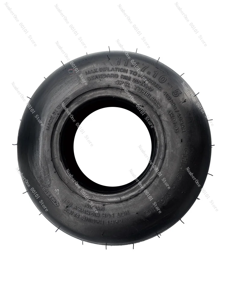 Go-Kart Tire 10 X4.50-5 Vacuum Tire 11 X7.10-5 Bald Head Habitual Abortion Chaoyang Outer Tire Straight Air Nozzle