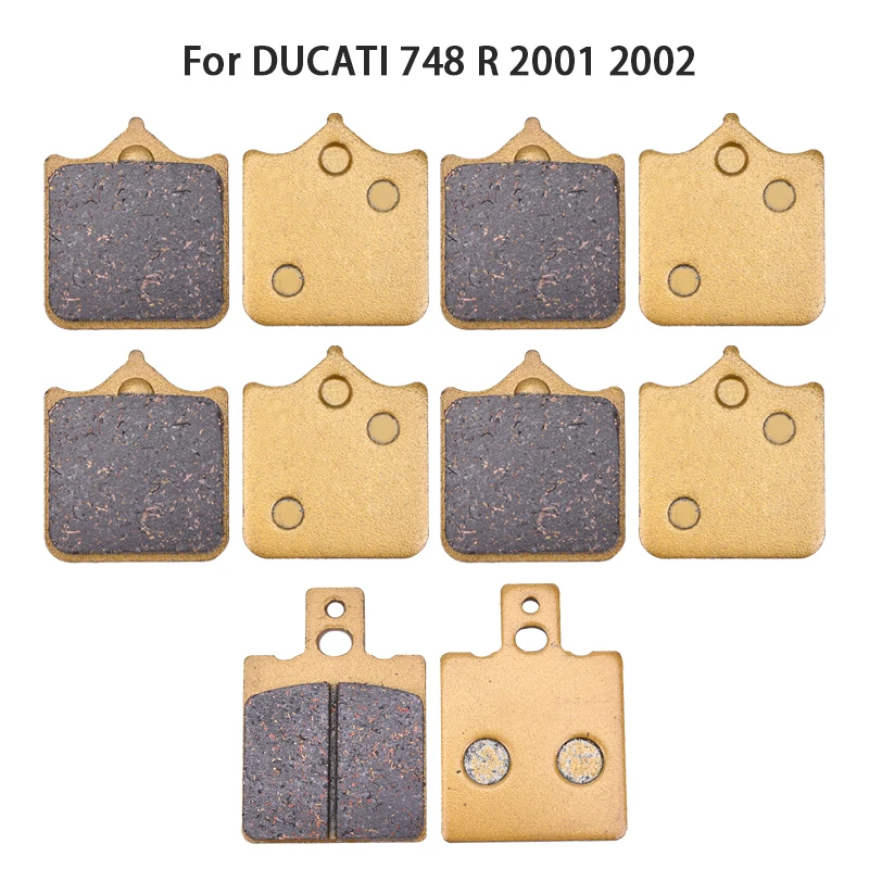 Motorcycle Front Brake Pad Rear Brake Pads For DUCATI 748 R 748R 2001 2002 Ceramic Fibre Copper Based Disc Pad