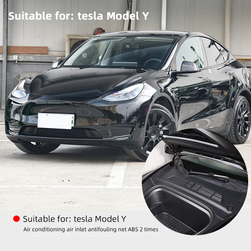 For Tesla Model 3 Model Y ABS Car Styling Air-Conditioning Air Inlet Anti-Fouling Net Cover Car Modification Accessories