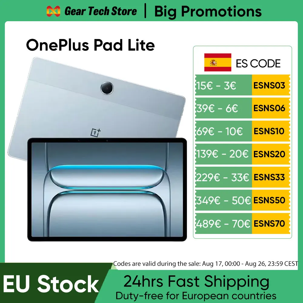 Tablet OnePlus Pad Lite de 11 Pulgadas con Pantalla de 90Hz para Cuidado de la …
