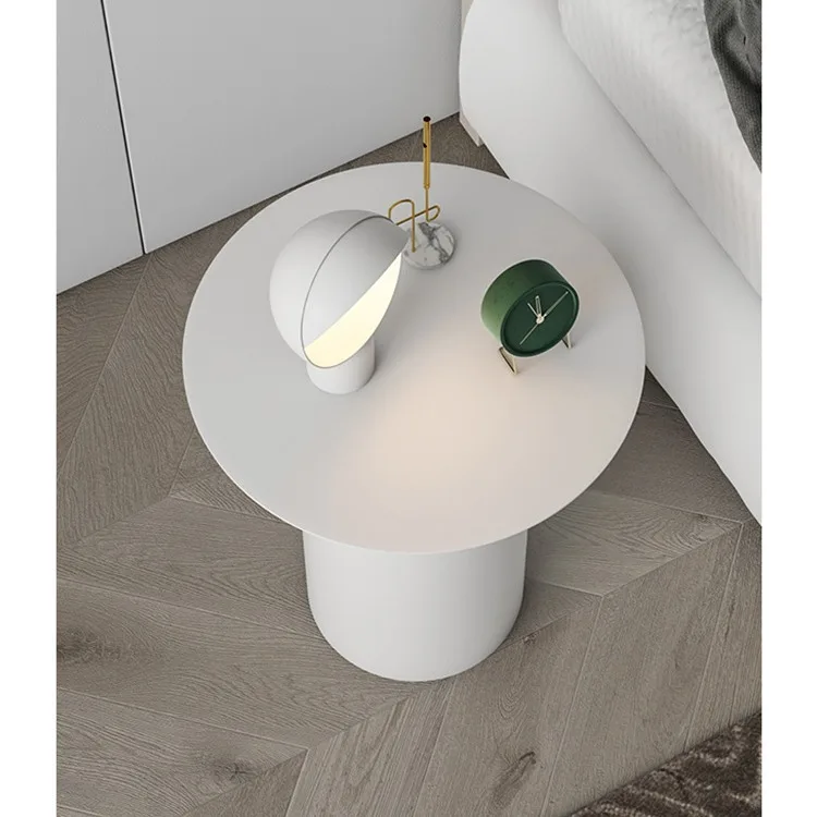 tw-Luxury Metal Sofa Table Wrought Iron Minimalist Round Table Small Coffee Table Creative