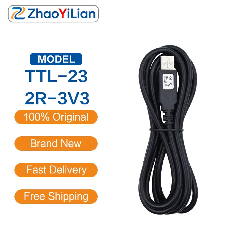 For TTL‑232R‑3V3 USB To TTL UART Serial Converter Cable 3.3V FT232R Chip 6 Pin Header Debug Wire