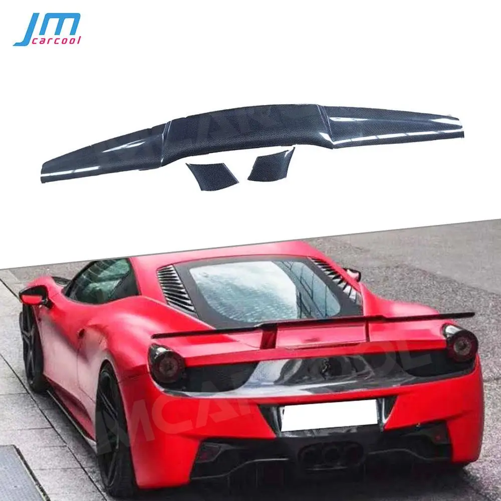 

Carbon Fiber Material Rear Trunk Lip Spoiler for Ferrari 458 GT Style Auto Car Decoration 2009 2010 2011 2012 2013 2014 2015