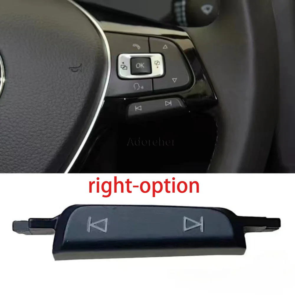 1PC Car Multifunction Steering Wheel Left/right Volume Option Button Cap Fit for VW Golf 7 7.5 MK7 Accessories