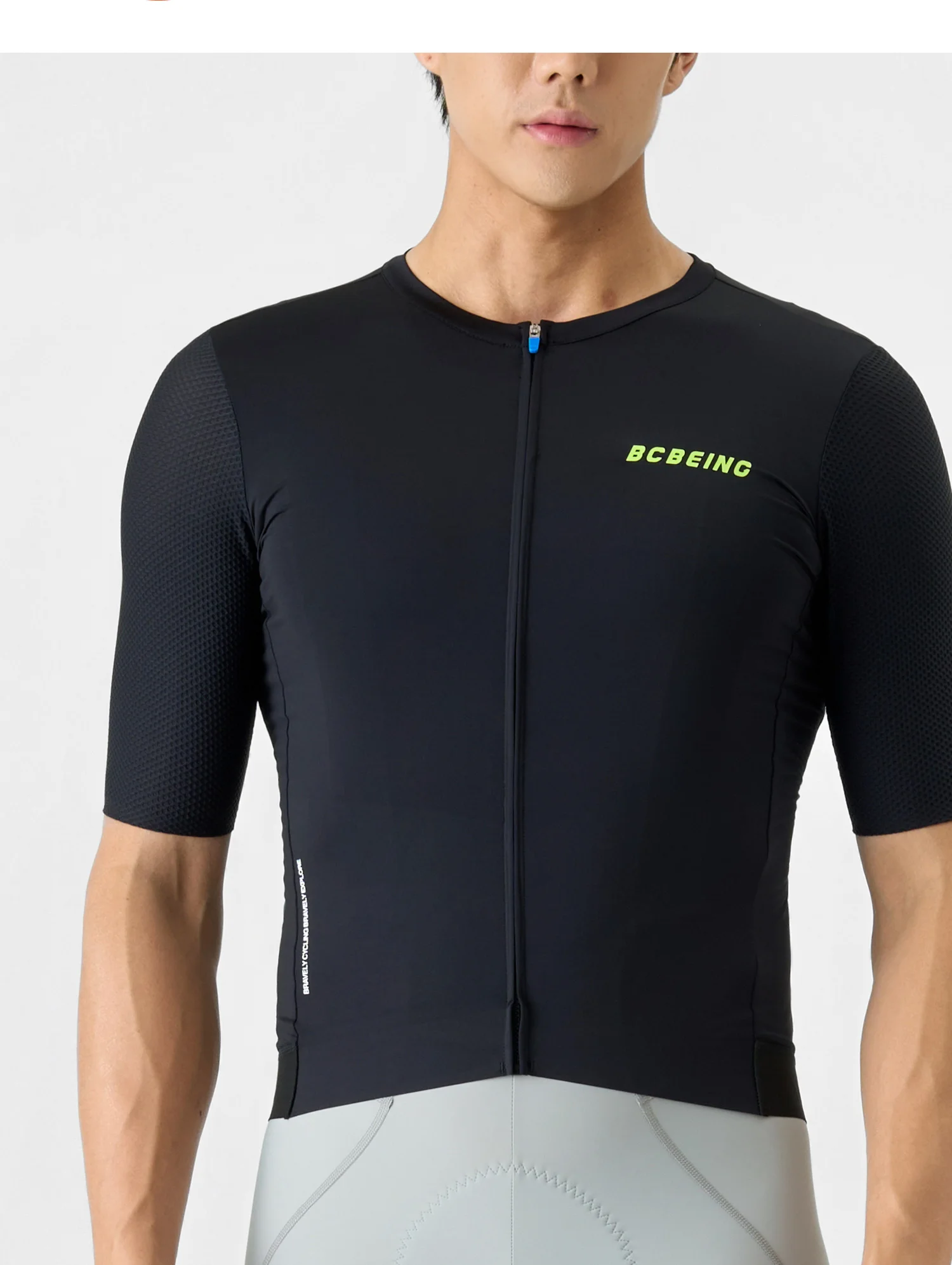 BCBE-ING Leichtes Radtrikot für Herren und Damen, atmungsaktives 3D-Netzgewebe, Fahrradtrikot mit kurzen Ärmeln, Radtrikot. – Detail 11
