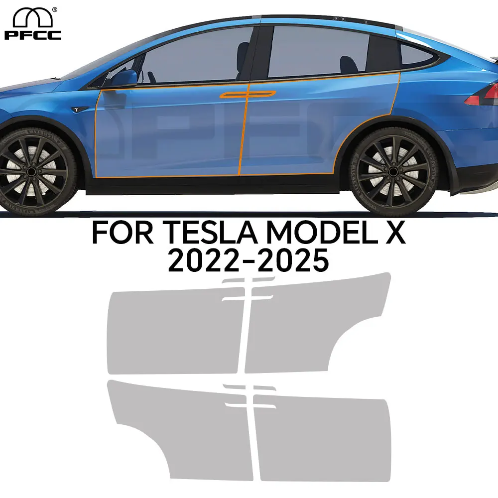 

For Tesla Model X 2022-2025 TPU Paint Protection Film Pre-cut PPF Clear Bra Car Body Anti-scratch Resistant Invisible Repairable