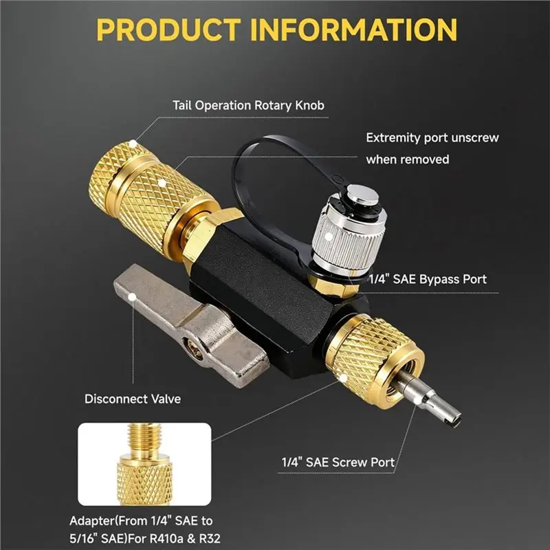 [A93Z!】 For R134A R410A R22 R1234yf AC 12 Cores HVAC Valve Core Removal Tool,1/4