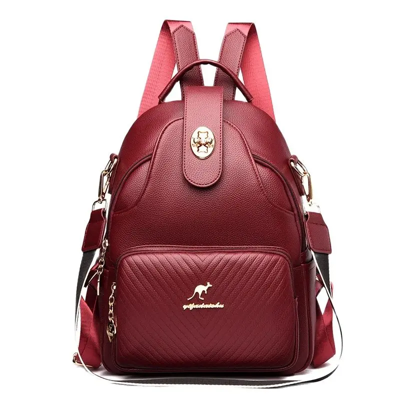 Women Backpack Female High Quality Soft Leather Book School Bags For Teenage Girls Sac A Dos Travel Back Pack Rucksacks Mochilas