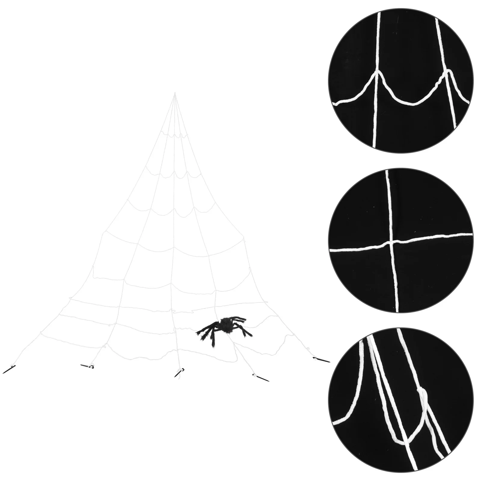 

1Set Spider Web Halloween Decoration Large Realistic Outdoor Hanging Cobweb for Party Prank Scary Props Halloween Cobwebs