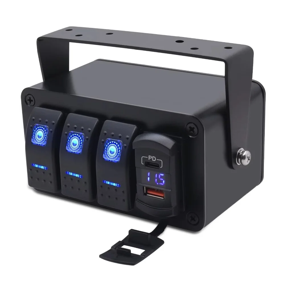 

Панель быстрой зарядки, 12 В, 24 В, переключатель Harsh Environments, простая установка, номинал IP65, встроенный светодиодный индикатор для автомобиля