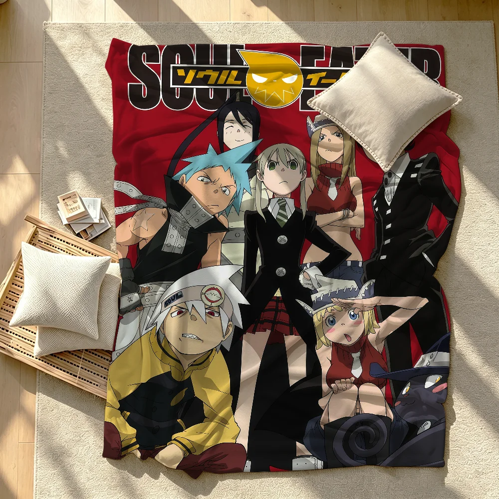 Soul Eater Blanket Soft Warm And Thick Perfect For Bedroom Living Room Bed Sofa Camping Picnic Office Gift