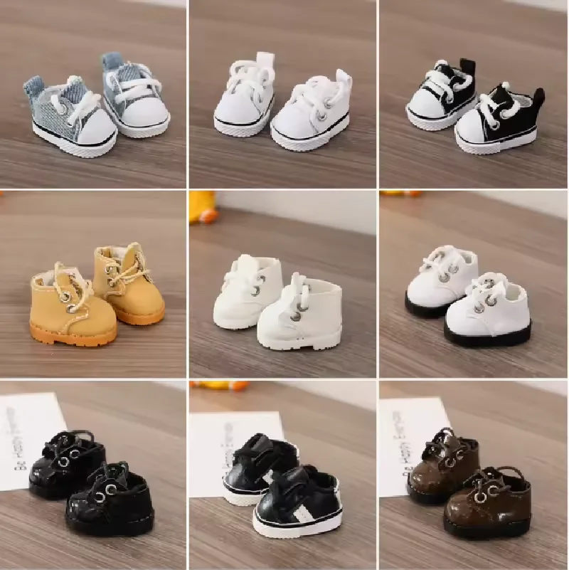 أحذية جلدية صغيرة من Labubu لدمى الفينيل 15/17 سم - إكسسوارات أحذية عصرية متعددة الألوان من Labubu v4 Pin لأحذية الحب