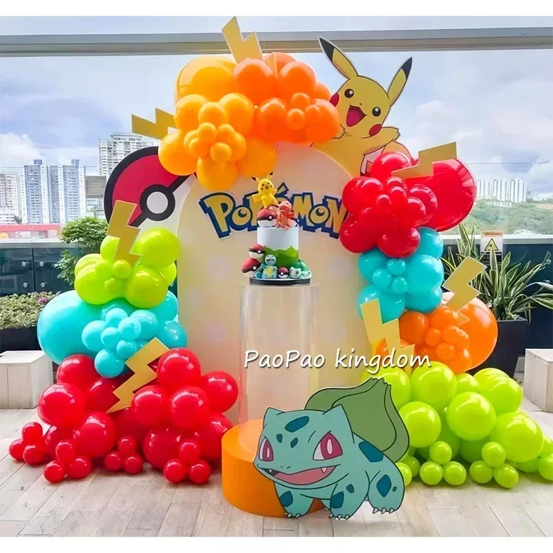 Cartoon Game Character Balloon Garland Set Yellow Mouse Shape Aluminum Balloon Combo for Birthday Party event Decor