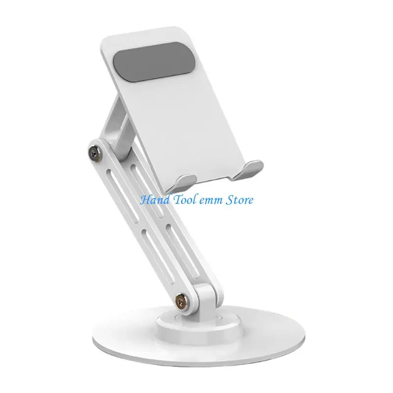 H37F Portable Foldable Phone & Tablet Stand With 360 Degree Rotations & Adjustable Height Not Slip Rack for Home Office Use