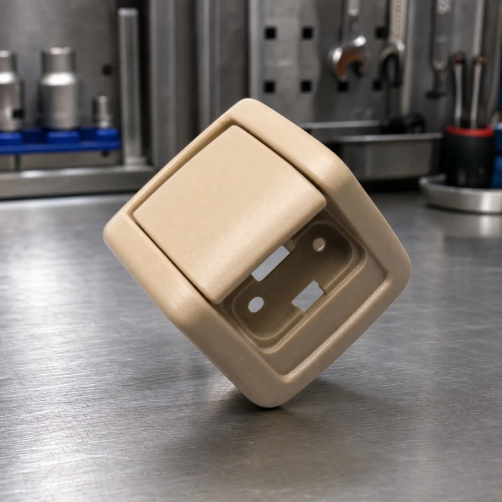Rear Seat Release Handle OEM Compatible Replacement Seat Handle with Mounting Openings Automotive Part Beige