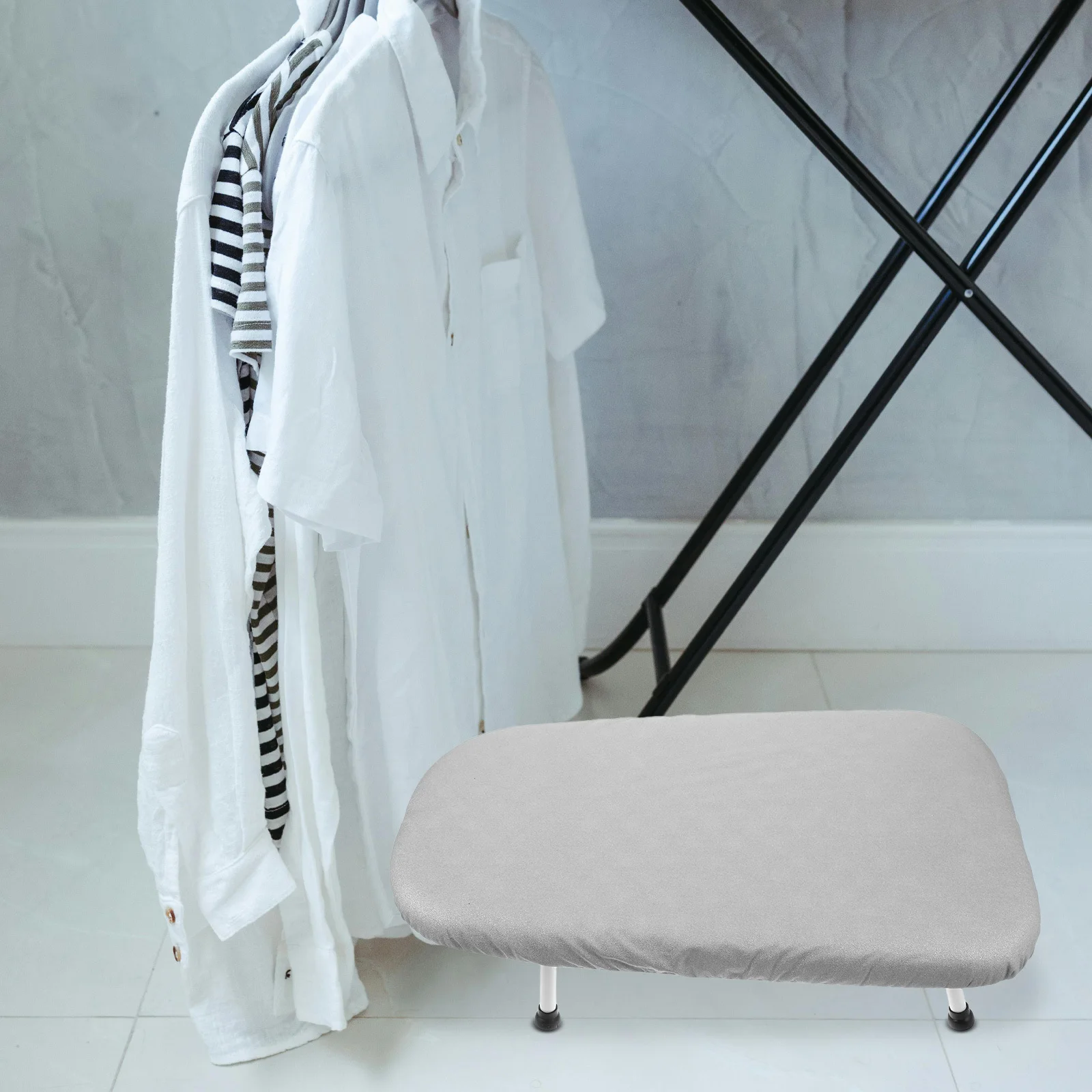

Compact Foldable Tabletop Ironing Board Cotton Cover Travel Small Apartments Space Saving Mini Desktop Ironing
