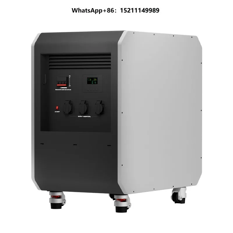 Portable Solar Generator 5000W 10kWh Power Station Lithium Battery Pack with AC Outputs for Home Backup and Outdoor