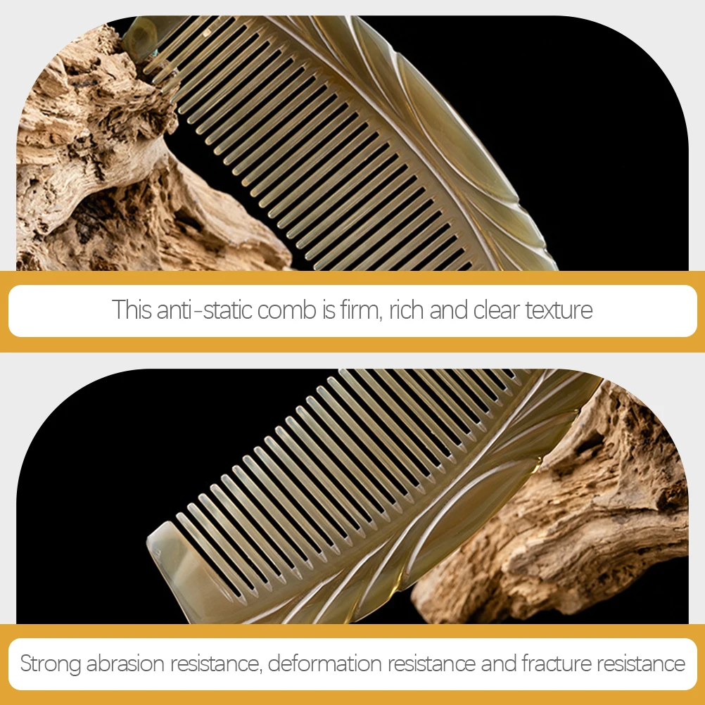 

Антистатический массажер для кожи головы Гуа Ша, массаж головы, материал бычьего рога, портативный, легкий, гладкий, длинный, густый, для ухода за волосами, ручной уход за головой